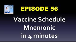 Ep 56 Vaccine Schedule Mnemonic in 4 Minutes