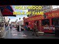 Hollywood blvd walk of fame  los angeles california  walking tour  4k