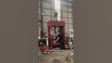 JCT worker is cleaning the vertical kneader  #equipment #machine #factory #factorylife