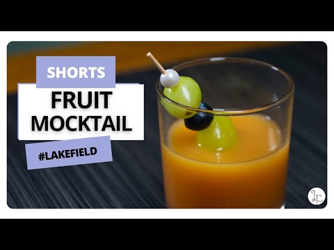 Fruit Mocktail with grenadine syrup and orange juice