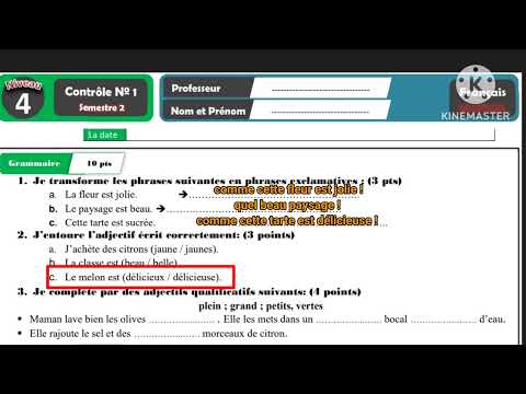 4AEP الفرض الأول الدورة التانية اللغة الفرنسية évaluation N1 2ème semestre الرابع إبتدائي