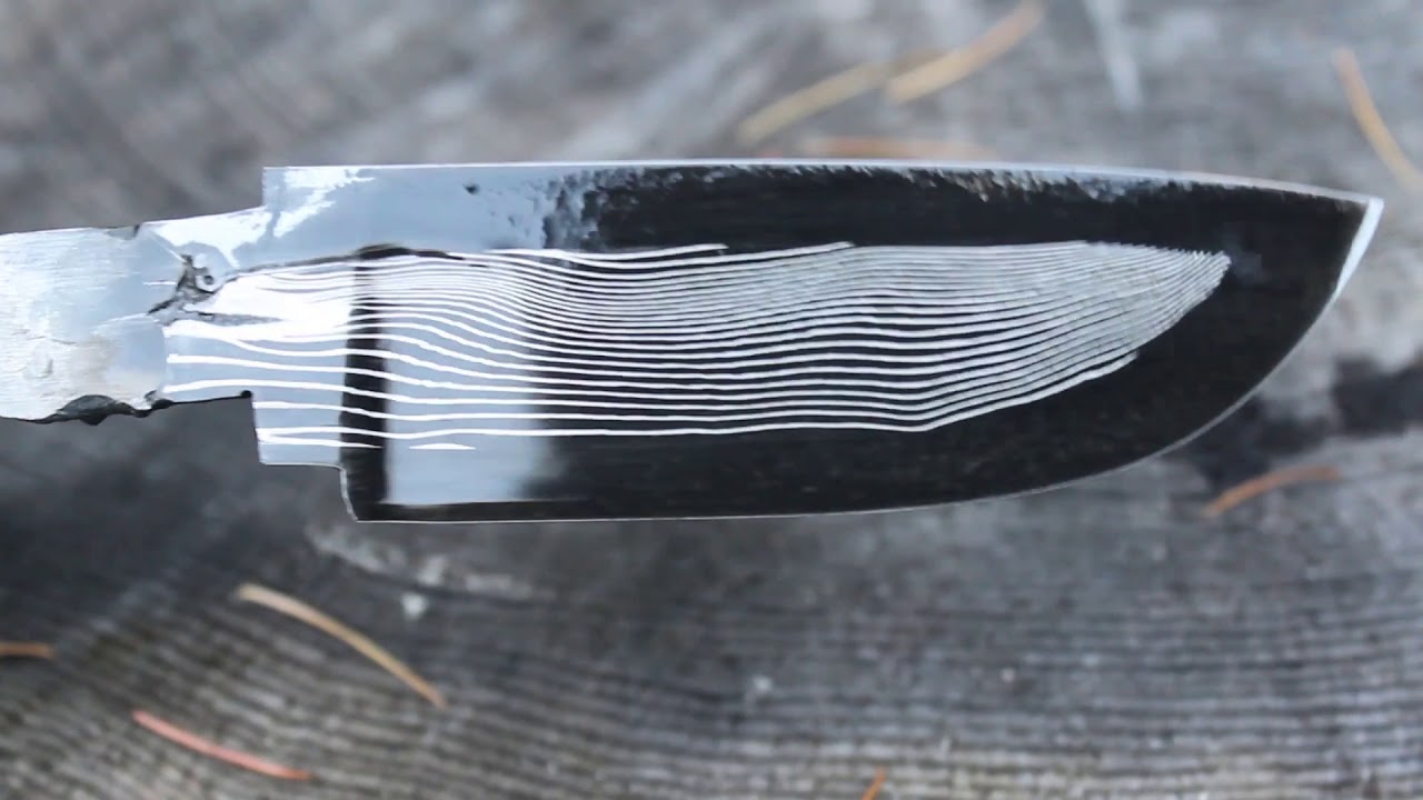 Knife after marriageEp5 Finishing the "Power Core" Damascus blade