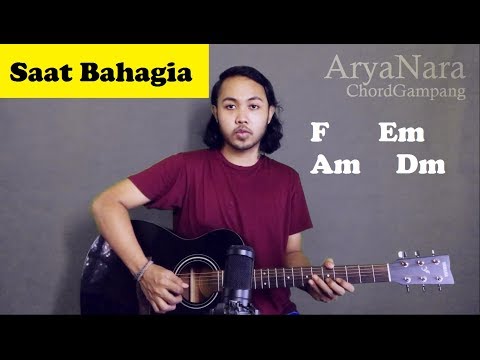 Chord Gampang (Saat Bahagia - Ungu) by Arya Nara (Tutorial Gitar) Untuk Pemula