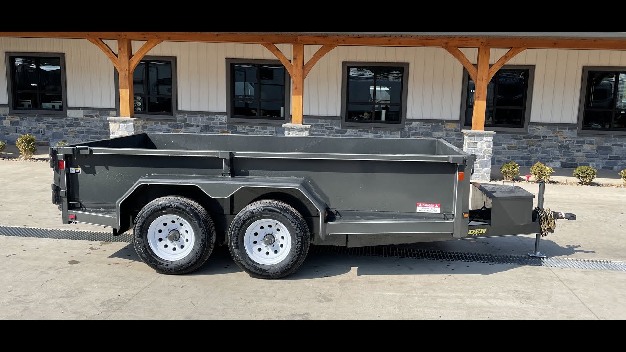 Corn Pro 6x12' Low Profile Hydraulic Dump Trailer 9990# GVW - YouTube