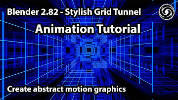 Blender 2.8 - Stylish Grid Tunnel VJ Loop in Evee [Beginner Motion Graphic Tutorial]