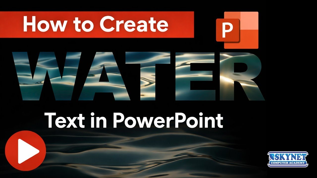 Water Text Effect in PowerPoint | Creative Typography Design Tutorial 
