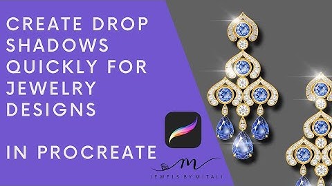 How to draw Drop Shadow easily for your Jewelry designs in Procreate