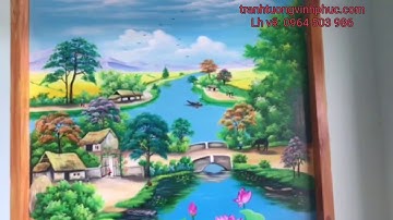 VẼ TRANH ĐỒNG QUÊ 3D TẠI SÔNG CÔNG THÁI NGUYÊN 0964 503 986