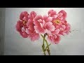 Chinese brush painting of Peony