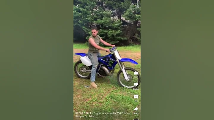 KX500 2 Stroke Engine in a Yamaha 250 Frame /Sleeper Dirt-bike#shorts #youtubeshorts #trending
