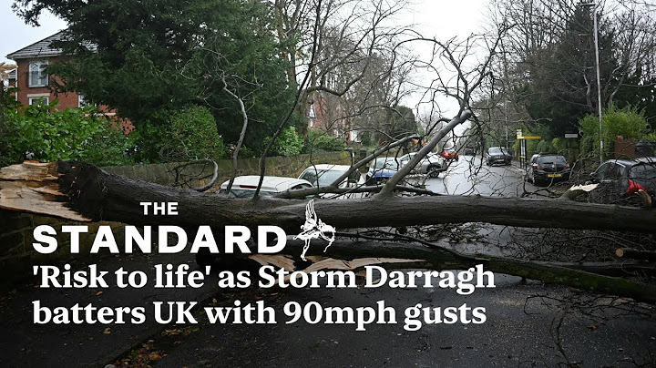 'Risk to life' as Storm Darragh batters UK with 90mph gusts