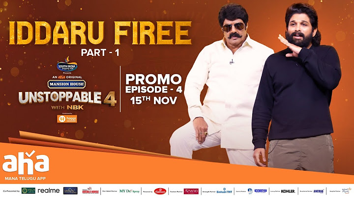 Unstoppable With NBK Season 4 Ep 4 Promo | Icon Star Allu Arjun | Iddaru Firee (Part 1) | Nov 15th