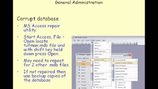 L23.02 what to do if you have a corrupt db report probs errors common probs.avi