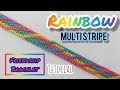 Rainbow Candy Stripe Mix Up Friendship Bracelet [Tutorial]