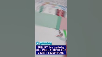 EURJPY in live trade by DTC indicator setup 3 min timeframe