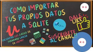 Como importar datos a tu base SQLite