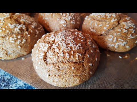 Видео рецепт Ржаные булочки без дрожжей