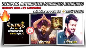 Editor attitude status editing Kinemaster / alight motion🔥|| New Effects Editing Technical Sham 😍