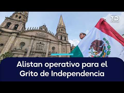 Security operation prepared for the Independence Day celebration in downtown Guadalajara