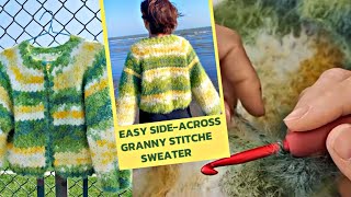 Wapta Falls Crochet Pullover: Easy Crochet Granny Stitch Pullover Pattern