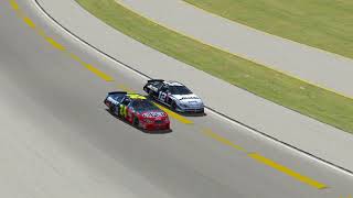 2003 Ford 400: Ryan Newman tries to chase down Jeff Gordon on the final lap
