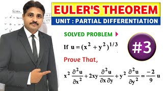 EULER'S THEOREM IN PARTIAL DIFFERENTIATION SOLVED PROBLEM 3 @TIKLESACADEMY