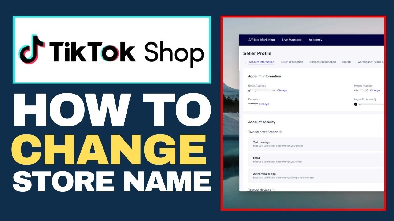 How to Change Store Name in TikTok Shop (2025)
