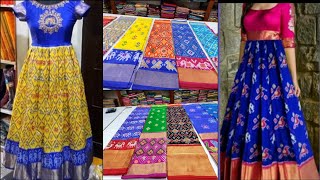 Pochampally Ikkat Silk Free Size Lehengas Online Shoppingweavesareescom