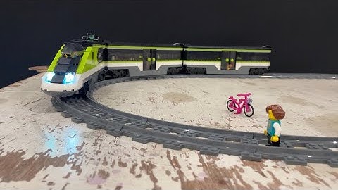 LEGO High Speed Passenger Train Cycle Girl Stop Train 