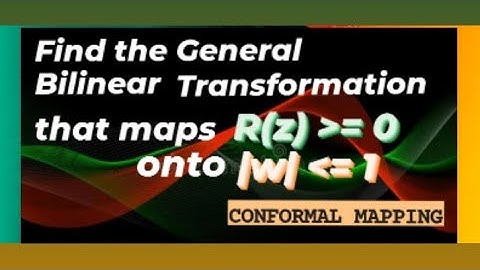 Find the General Transformation that maps R(z) greater than equal to 0 onto Unit Circular Disc