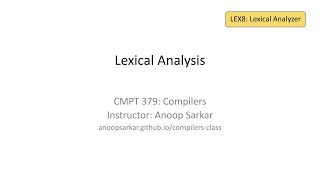 LEX8 Lexical Analyzer