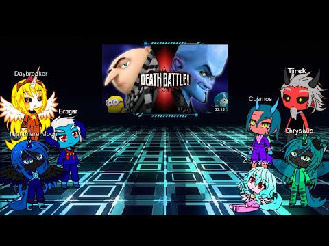 Mlp villains react to Gru vs Megamind (Death Battle).