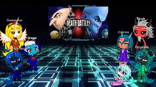 Mlp villains react to Gru vs Megamind (Death Battle).