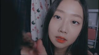 [Korean ASMR]  Lipstick Swatches & Rummaging through Makeup (Talking&NoTalking)