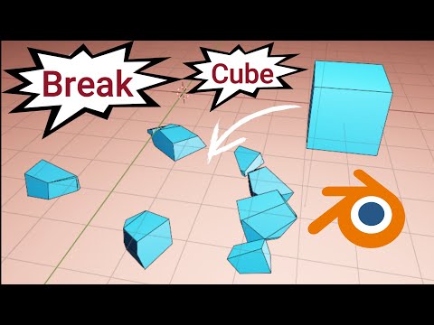 Blender Tutorial Cell Fracture _ Breaking cube  _  Cube cracking in Blender