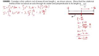 Apc Deriving Moment Of Inertia