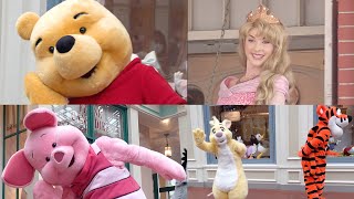 イーヨー ピグレットに砂を掛ける プーさんやピグレットたちの距離空けグリーティング ちょっと遠くにオーロラ姫たちも 21年4月の東京ディズニーランド Youtube
