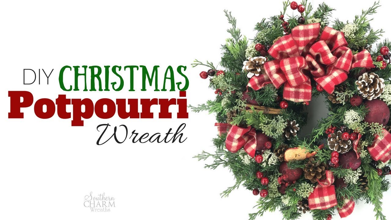 Рождественский венок из попурри своими руками