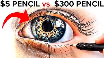 $5 Pencil vs $300 Pencils - Drawing 3D Realism Art - Test