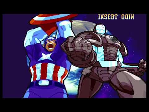 Marvel vs Capcom 1 ( Arcade ) - War Machine / Captain America Playthrough ( July 6, 2024 )