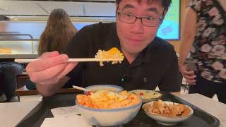 Eating Delicious Shrimp Rice Combo inside Taipei 101