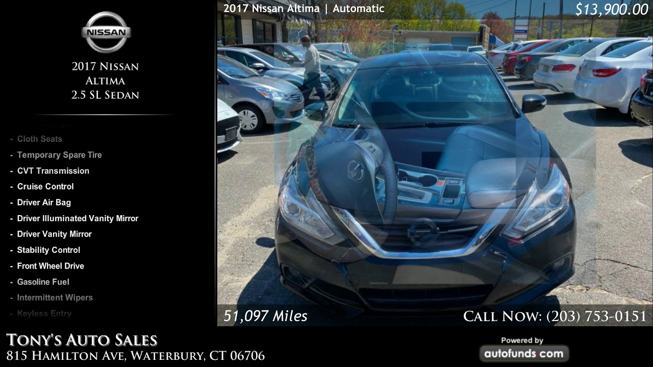 Used 2017 Nissan Altima Tony's Auto Sales, Waterbury, CT YouTube