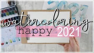 🎉 WELCOME 2021 WATERCOLOR + Lámina en ETSY ✨ ACUARELAS ANTIESTRÉS