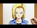 Drawing Android 18 With Markers - Incredible Dragon Ball Z Anime Art Speedpaint Technique