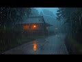 Rainy Night in a Quiet Village | Relaxing Rain &amp; Thunderstorm ASMR - Soft Rain Sound