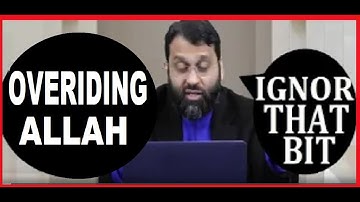 WOW! Yasir Qadhi REMOVES quran verse - you couldnt make it up. Yasir Qadhi Speakers corner.