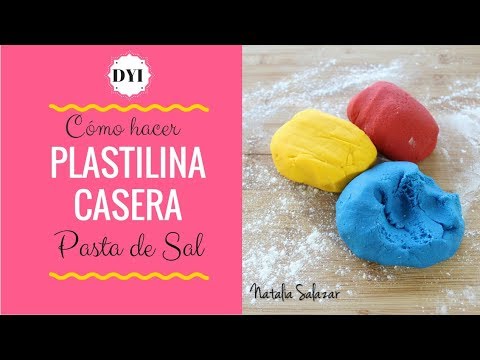 Cómo hacer plastilina casera o pasta de sal. Natalia Salazar - YouTube