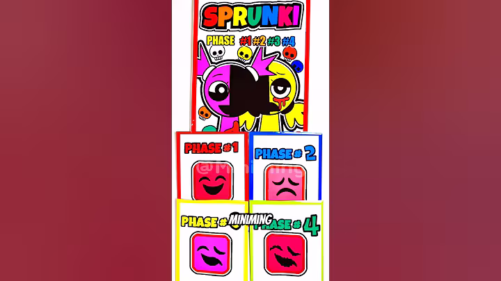 🌈SPRUNKI NEW Kiki & Bouba | ASMR Phase 1vs2vs3vs4 OC Squishy #blindbag #papercraft #sprunki