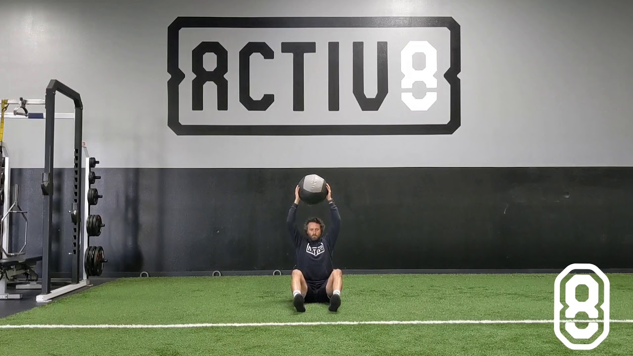 Medicine ball overhead sit up YouTube