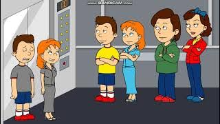 Classic Caillou and Classic Rosie gets the elevator stuck/Grounded